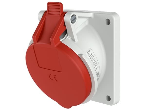 MENNEKES Slanted panel socket 5P 16A 400V red IP44 3093 (MEN3093)