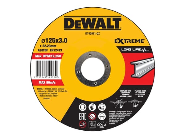 DeWALT - Skärskiva - för metall, betong - 125 mm