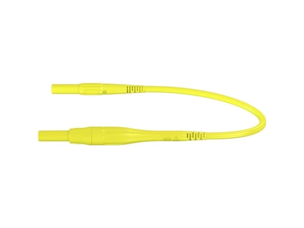Stäubli XSMF-419 Prøveledning Lamelstik 4 mm Lamelstik 4 mm 1.00 m Gul 1 stk