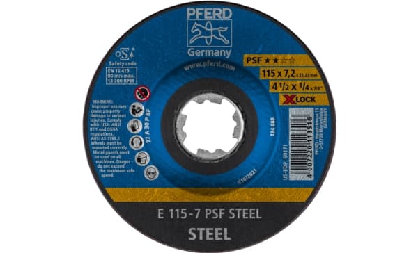 PFERD 62011115, 11,5 cm, 7,2 mm, 13300 rpm, 10 st