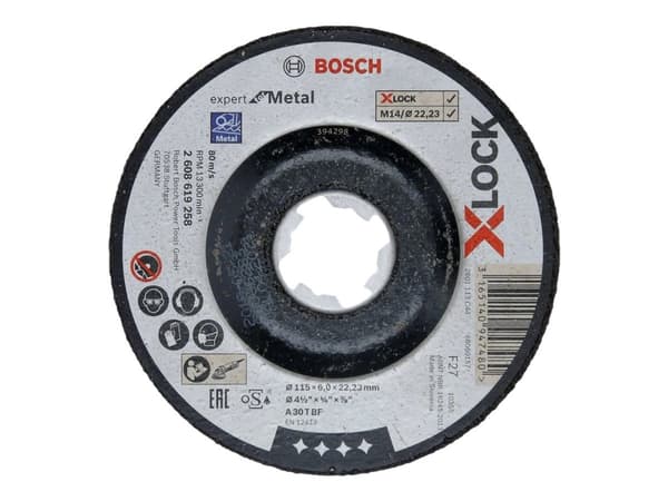 Bosch Expert for Metal - Hiontakiekko - metalliputkille, ei-rautametalleille, teräkselle, metalliprofiileille - 115 mm - raekoko: A30T-BF