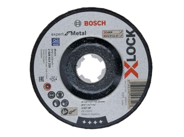 Bosch Expert for Metal A 30 T BF - Slipskiva - för metall - 125 mm - X-LOCK