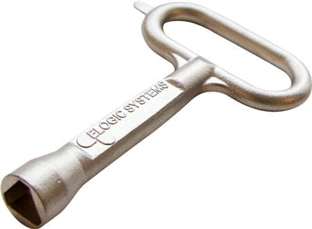 TRIARCA triangelnyckel inklusive förlust för att öppna luckan på låsfodralet. Utformad för en 10 mm triangel men kan även användas för 8 mm
