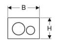 Miniatyrbilde 3 av 5: Geberit 115.882.JT.1, Spolplatta, Vit, Krom, Geberit, 246 mm, 12 mm, 164 mm