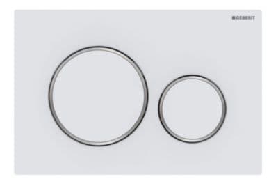 Geberit 115.882.JT.1, Spolplatta, Vit, Krom, Geberit, 246 mm, 12 mm, 164 mm