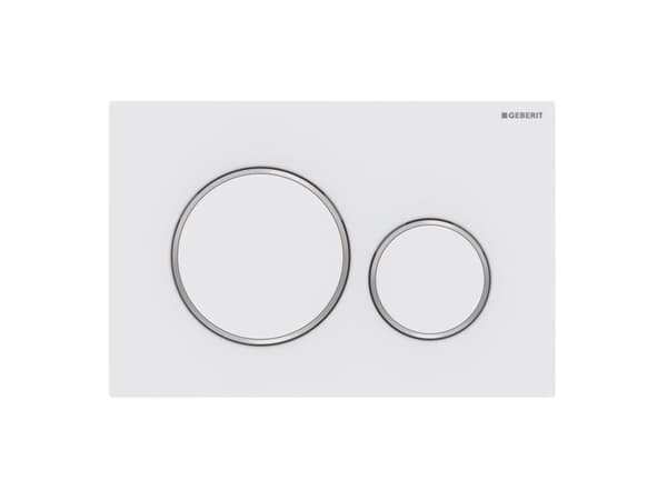 Geberit 115.882.JT.1, Spolplatta, Vit, Krom, Geberit, 246 mm, 12 mm, 164 mm