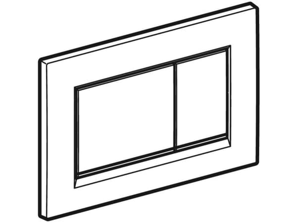 Geberit 115.883.JT.1, Huuhtelulevy, Valkoinen, Kromi, Geberit, 246 mm, 12 mm, 164 mm