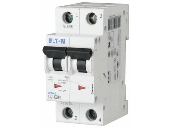 Eaton FAZ-C10/2, Pienoiskatkaisija, Tyyppi C, IP20, IP40