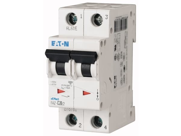 Eaton FAZ-C10/2, Pienoiskatkaisija, Tyyppi C, IP20, IP40