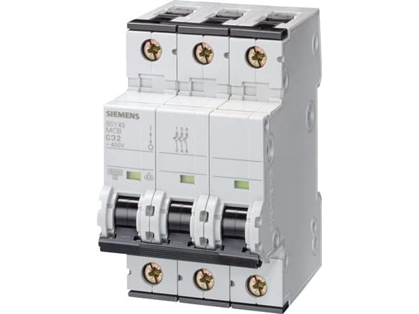 SIEMENS Automaattisulake D 16A, 3-napainenD-ominaisuus10kA oikosulkukapasiteetti400AC, 60VDC, 54 mm leveä