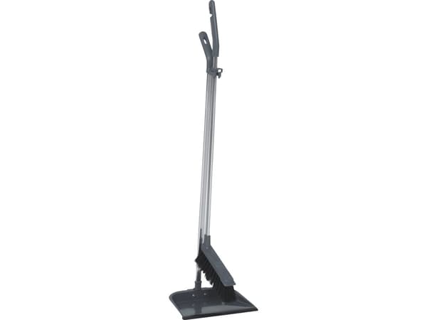 Fejebakke Vikan langskaftet 900mm plast/metal med kost grå,1 stk