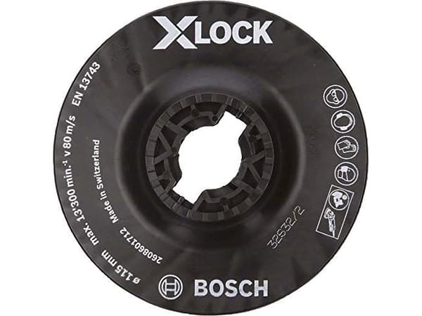 Bosch - Ryggingspute - 115 mm - X-LOCK - grovkorn: P80