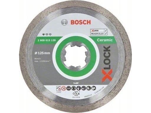 Bosch DIAMANTSKIVE X-LOCK STD CERAMIC 125XMM