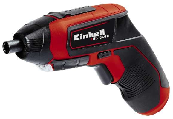 Einhell TE-SD 3,6/1 Li, Magnetisk bitholder, Sort, Rød, 4,5 Nm, 6,35 mm, Batteri, 3,6 V