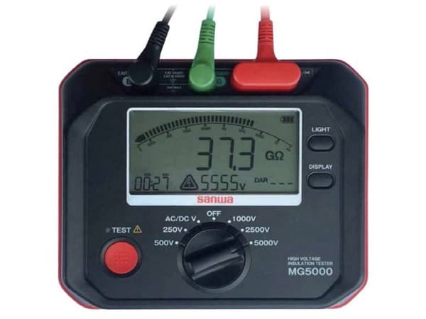 Sanwa Electric Instrument MG5000 Isolationsmåler 250 V, 500 V, 1000 V, 2500 V, 5000 V 1 TO