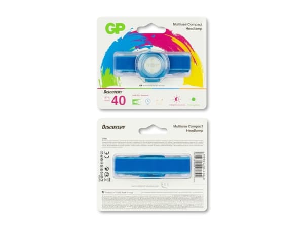 GP Discovery CH31 - Hodelykt - LED - 3-modus - blå