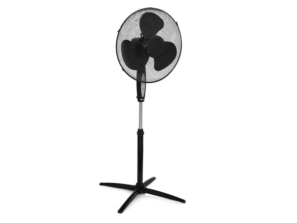 Tristar VE-5899, Kotitaloustuuletin lavoilla, Musta, Lattia, Muovi, 53,29 dB, 1200 RPM