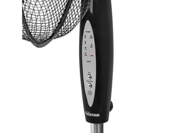Tristar VE-5899, Kotitaloustuuletin lavoilla, Musta, Lattia, Muovi, 53,29 dB, 1200 RPM