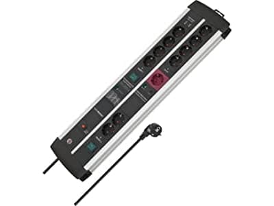 Brennenstuhl 1392000230, 3 m, 11 AC-pistorasia(a), Sisätila, Tyyppi E / F, IP20, Musta, Hopea