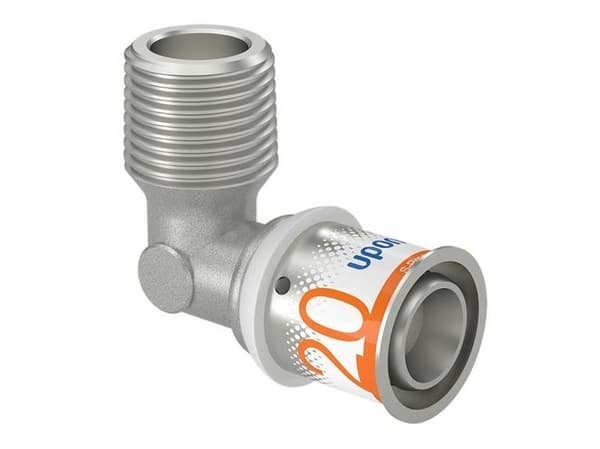 Uponor S-Press PLUS presvinkel 90° muffe/nippel 20 mm x 12"