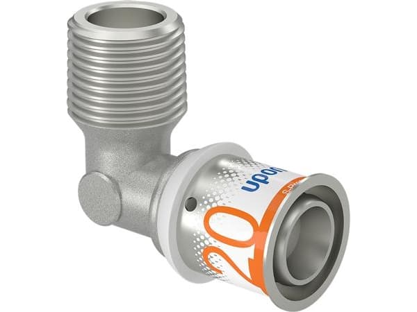 Uponor S-Press PLUS presvinkel 90° muffe/nippel 20 mm x 12"