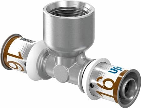 UPONOR S-PRESS PLUS tee vähentäjä m/muffe 16x1/2 "FT-16