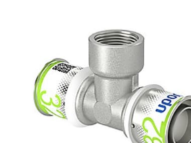 UPONOR S-PRESS PLUS tee reduceret m/muffe 32x3/4 "FT-32