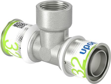 UPONOR S-PRESS PLUS tee reduceret m/muffe 32x3/4 "FT-32
