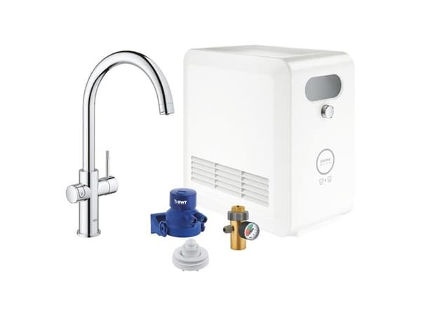 GROHE 31323002, Standard, Kromfarget, Kran-håndtak, Single/enkelt, Type C, Keramisk