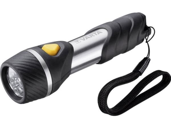 Varta Day Light Multi LED F10, Avaimenperä taskulampulla, Alumiini, Musta, Synteettinen ABS, Alumiini, Kumi, Painikkeet, CE, LED, LED
