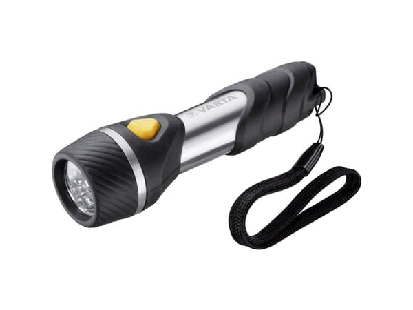 Varta Day Light Multi LED F10, Avaimenperä taskulampulla, Alumiini, Musta, Synteettinen ABS, Alumiini, Kumi, Painikkeet, CE, LED, LED
