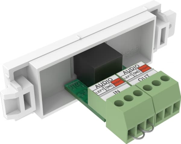 VISION TC3 - Modulkontaktplatta med snapin-fästen och kablar - minihörlurskontakt, stereo 3,5 mm - vit - 1-gang