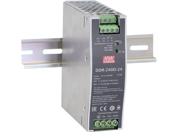 MEAN WELL DDR-240C-48, 33.6 - 67.2 V, 240 W, 48 V, 5 A, RoHS, 40 mm
