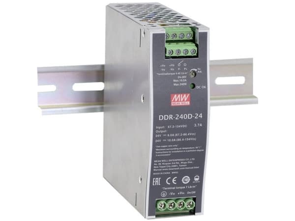 MEAN WELL DDR-240C-48, 33.6 - 67.2 V, 240 W, 48 V, 5 A, RoHS, 40 mm