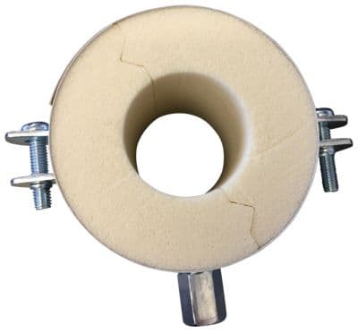 Isoglobal rörhållare för VVS 108x40 - M12/M16 - 1/2'' - PIR-skum med PVC