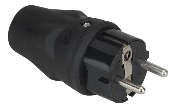 Plug with ground black