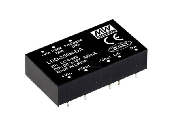 MEAN WELL LDD-350H-DA, 16 W, IP20, 0,35 A, 45 V, 40,6 mm, 18 g
