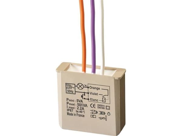 MTV500e Elektronisk lysdæmper/timer med soft start/stop til indbygning.