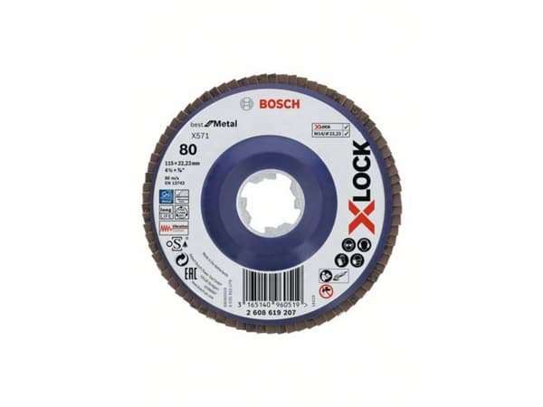 Bosch Accessories 2608619207 Metalskive til slibning Diameter 115 mm Borings-diameter 22.23 mm 1 stk