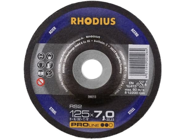 Rhodius 200253 RS2 Skrubskive forkrøppet Diameter 180 mm Borings-diameter 22.23 mm Stål 1 stk
