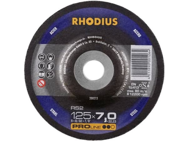 Rhodius 200253 RS2 Skrubskive forkrøppet Diameter 180 mm Borings-diameter 22.23 mm Stål 1 stk