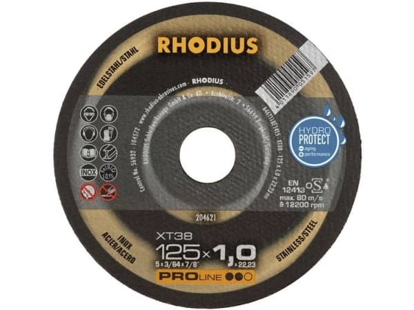 Rhodius XT38 205701 Leikkuukiekko suora 180 mm 22,23 mm 1 kpl Ruostumaton teräs, Teräs