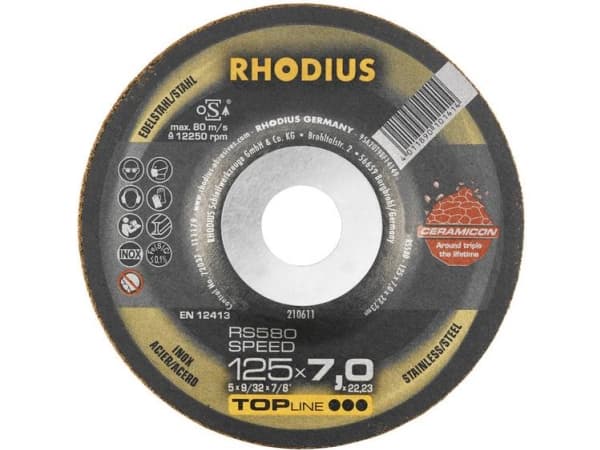 Rhodius 210659 RS580 SPEED Kuurauslevy offset 230 mm 22,23 mm 1 kpl
