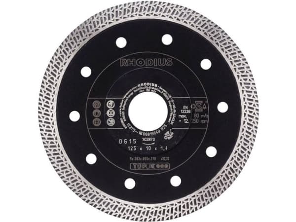 Rhodius 303870 DG15 Timanttinen leikkuukiekko Halkaisija 125 mm 1 kpl