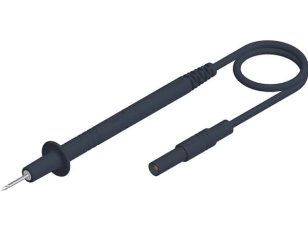 SKS Hirschmann PL 2700 S sw Prøveledning Testspids 4 mm-stik 1.00 m Sort 1 stk