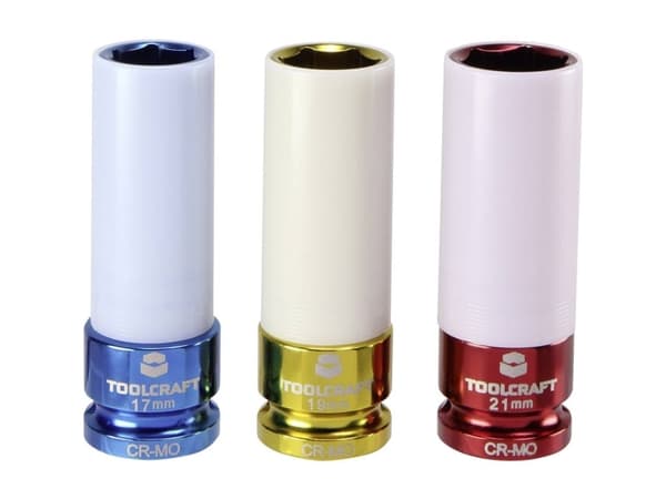 TOOLCRAFT 1544321 Topnøgle-knarre-sæt 1/2 (12,5 mm) 3 dele