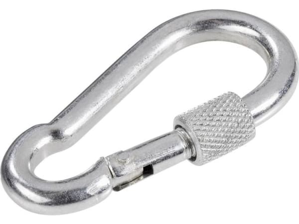 TOOLCRAFT 486759 Brandvæsenkarabinhage med skruelås (L x B) 60 mm x 6 mm
