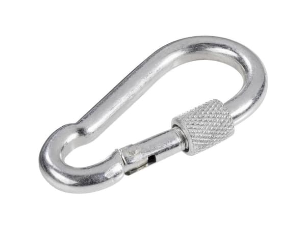 TOOLCRAFT 486760 Brandvæsenkarabinhage med skruelås (L x B) 90 mm x 9 mm