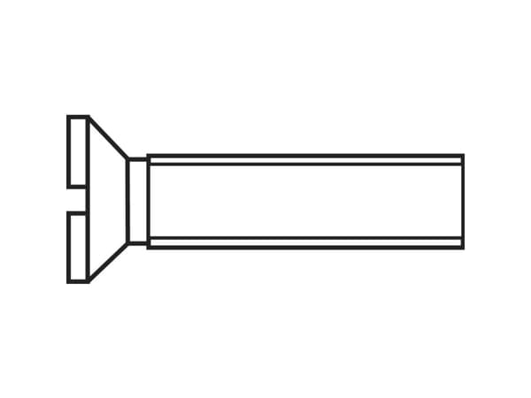 TOOLCRAFT M2,5*12 D963-4.8:A2K 521978 Sänksänkta skruvar M2.5 12 mm Fyrkant DIN 963 Stål förzinkat 100 st