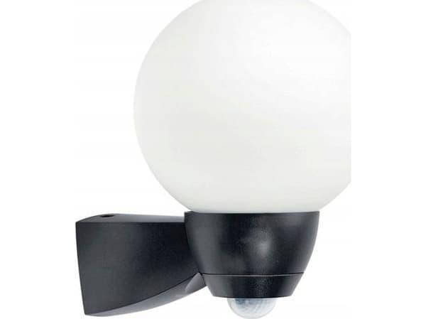 ESYLUX AL P Garda 130, Väggbelysning för utomhusbruk, Svart, Akrylnitrilbutadienstyren (ABS), Glas, IP44, Fasad, II